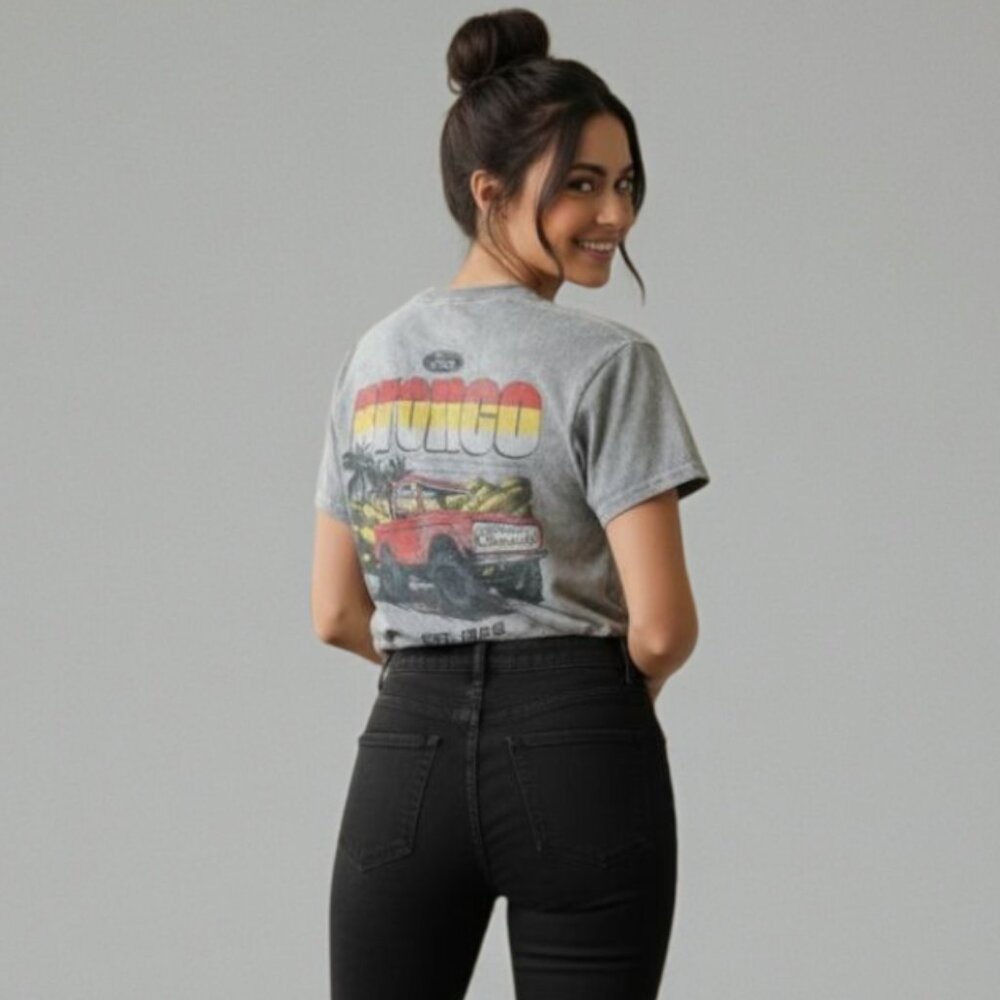 Ford Bronco Gray Acid / Mineral Wash Short Sleeve Unisex Tee NWOT